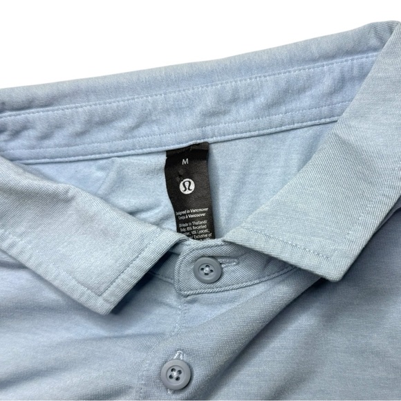 Lululemon Shirt Men's Medium Polo Short Sleeve Performance Stretch Casual - Picture 4 of 4